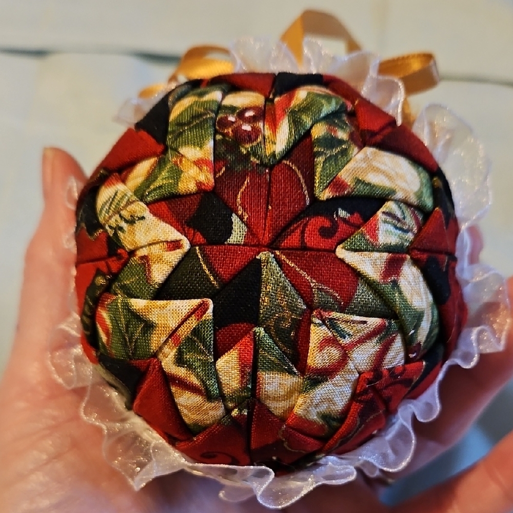 Festive Patchwork Holiday Ornament